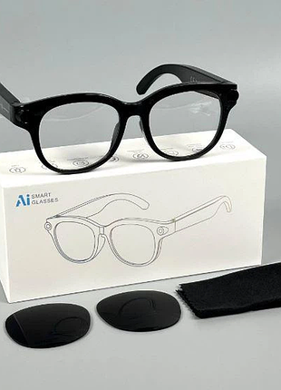 Смарт-окуляри smart ai glasses m89 з фото та відеозйомкою 8mp-камера + додаткові лінзи