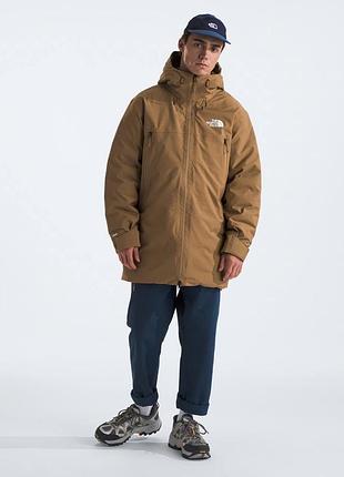Чоловіча пухова парка the north face mountain range utility brown
