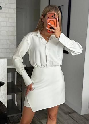 Стильное женское короткое платье 4