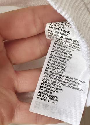 Укороченный белый свитшот h&amp;m xs 4