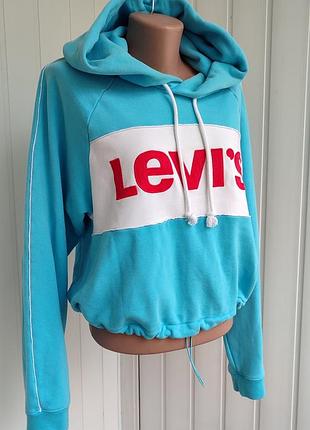 Яркое укороченное crop худи levi`s оригинал размер s