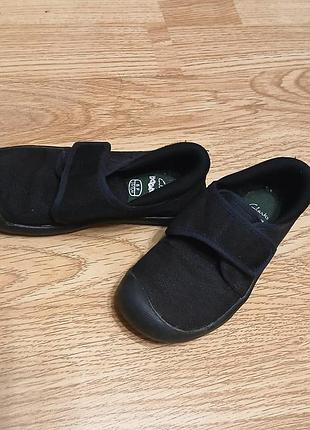 Дитячі кеди clarks чорні на липучці