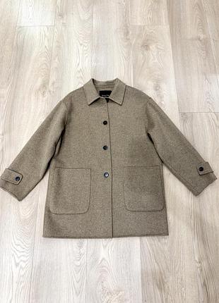 Пальто жіноче massimo dutti пряме бежеве