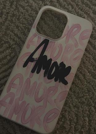 Чохол для iphone 16 pro max з написом amore