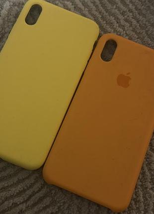 Чохол apple для iphone x/xs силіконовий жовтий