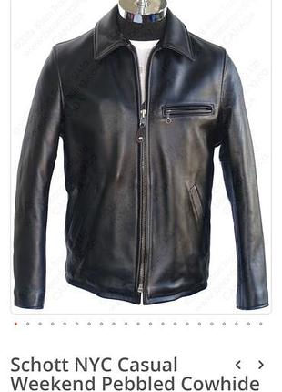 Шкіряна вінтажна куртка schott n.y.c. real leather ретро шкіра бомбер кожа 3
