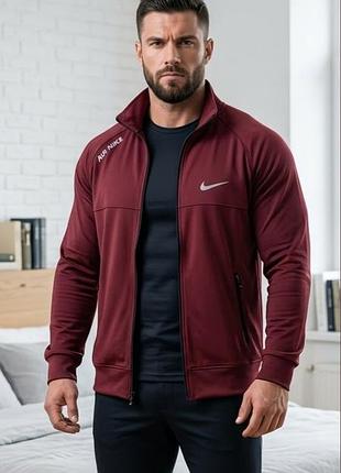 🧥 чоловіча олімпійка / спортивна кофта nike air | бордовий | розмір m-xl