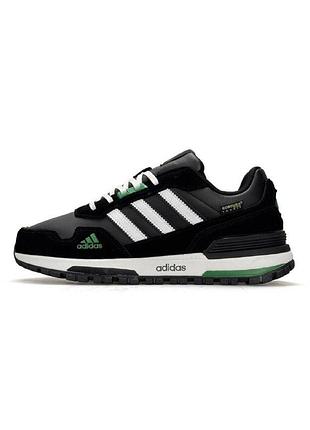 Кросівки adidas zx 750 black white green