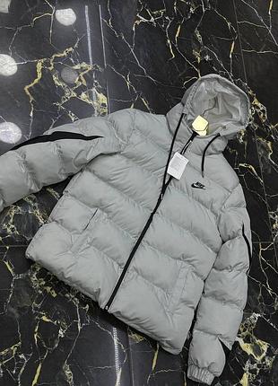 Пуховик nike down-fill windrunner grey/black 5