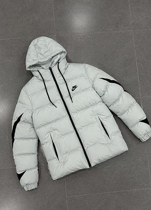 Пуховик nike down-fill windrunner grey/black