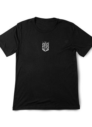 Патріотична легка футболка з принтом герб тризуб однотонна чоловіча xxl