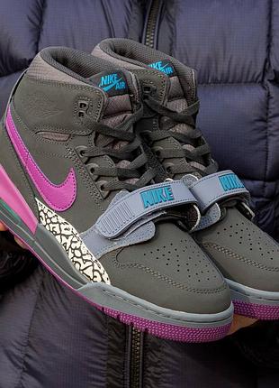 Мужские кроссовки air jordan legacy black\purple