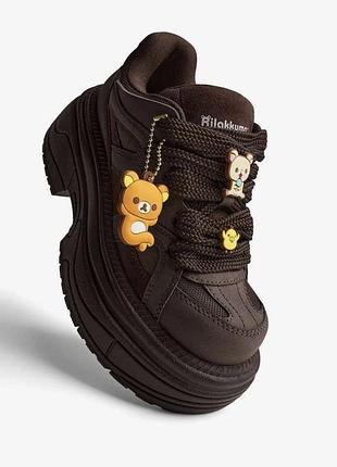 Кросівки bershka rilakkuma коричневі 🤎