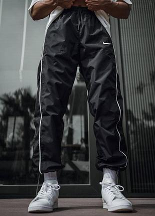 Мужские спортивные штаны плащевка найк nike премиум оверсайз с кантами водоотталкивающие трендовые xl