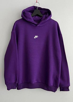 Базова чоловіча оверсайз худі найк nike кофта тепла на флісі стильна однотонна l