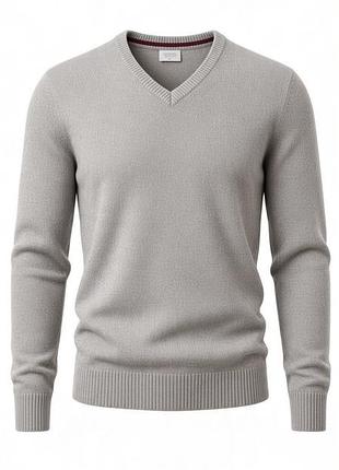 Теплый мужской свитер пуловер 100% шерсть ягненка lambswool (xl) / джемпер