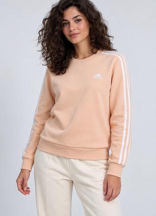 Світшот жіночий adidas essentials 3-stripes fleece персиковий розмір m