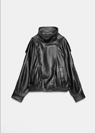 Куртка зі штучної шкіри zara