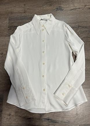 Сорочка молочного кольору zara розмір s