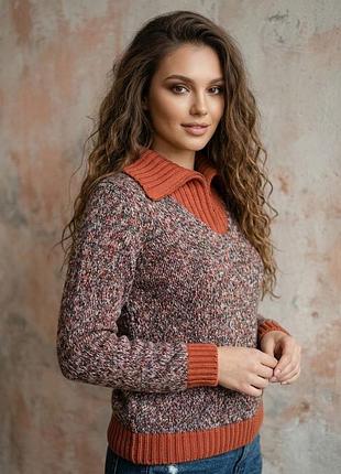 Свитер женский бренда сollection l на полумолнии🦋