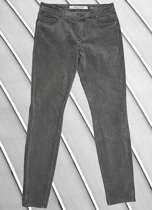Женские джинсы marc o’polo m l eu38 eu40 uce10 ua44 ua46 рост 165-175 см серые вельветовые skinny стрейч облегающие слим slim fit слипы брюки