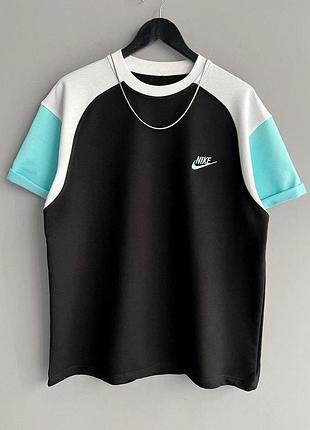 Топова незвичайна оверсайз футболка з вишивкою найк nike стильна якісна турецького виробництва