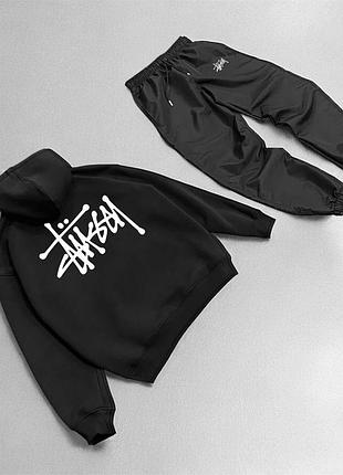 Преміум костюм худі і штани плащівка stussy чоловічий стильний комплект якісний