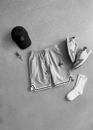 Трендовые премиум шорты стусси stussy с полосками оверсайз качественные унисекс