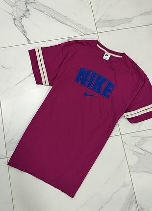 Жіноча футболка nike, розмір l, малинова, бавовна