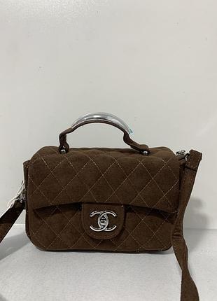 Нова шоколадна сумка крос боді chanel