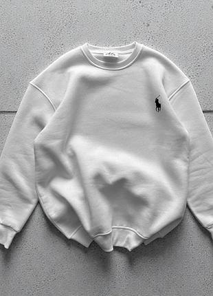 Качественный базовый мужской свитшот оверсайз поло ральф polo ralph однотонный премиум xl