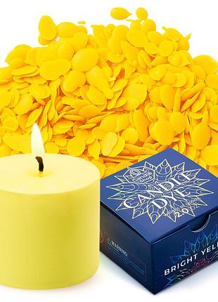 Краситель свето-жовый для изготовления свечей хлопья candle shop 57 грамм