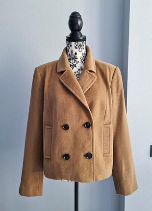 Пальто женское короткое из шерсти и ангоры xxxl jaeger