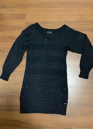 Жіноча туніка guess чорна з люрексом