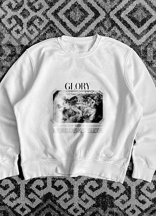 Крутой мужской оверсайз свитшот с принтом glory качественный премиум стильный l