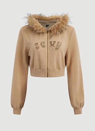 Топ y2k dollskill зипка с мехом