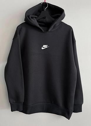 Базова чоловіча оверсайз худі найк nike кофта тепла на флісі стильна однотонна m