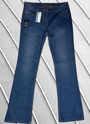 Женские джинсы george l xl eu40 ua46 рост 165-175 см синие bootcut клеш от колена высокая посадка стрейчевые эластичные новые с биркой стрейч