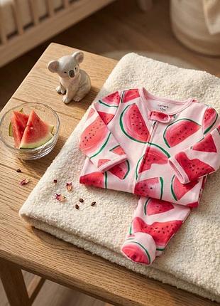 Сліп 1-piece watermelon loose fit footie pjs 2t картерс на дівчинку
