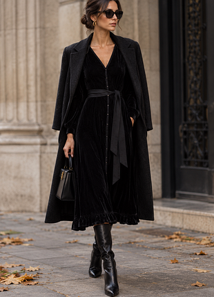 Роскошное бархатное платье миди/макси the kooples