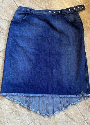 Міді спідниця жіноча armani jeans джинсова асиметрична