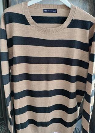 Классический женский джемпер в полоску marks &amp; spencer