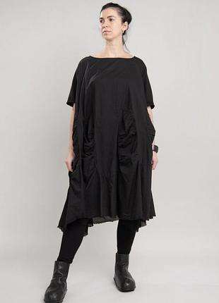 Оригінальна оверсайз міді сукня авангард rundholz dip black dress