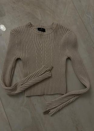 Светр жіночий elisabetta franchi укорочений бежевий