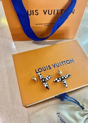 Сережки для жінок louis vuitton цвяшки з позолотою