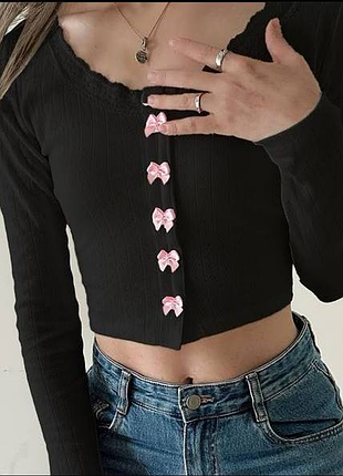 Топ лонгслив y2k dollskill