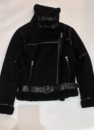 Жіноча дублянка zara чорна