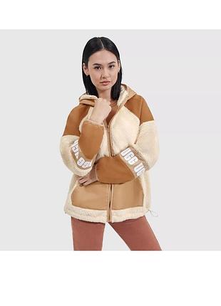 Жіноча куртка ugg carrabella uggfluff бежево-коричнева