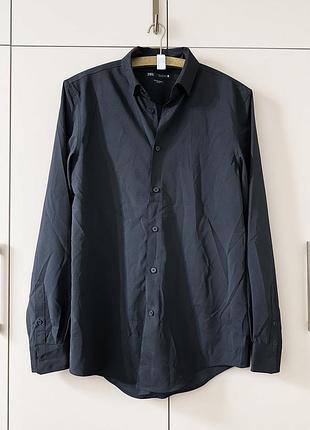 Приталена сорочка zara slim fit, розмір s
