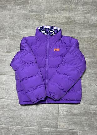 Helly hansen пуховик ориігнал зимовий фіолетовий даухсторонній